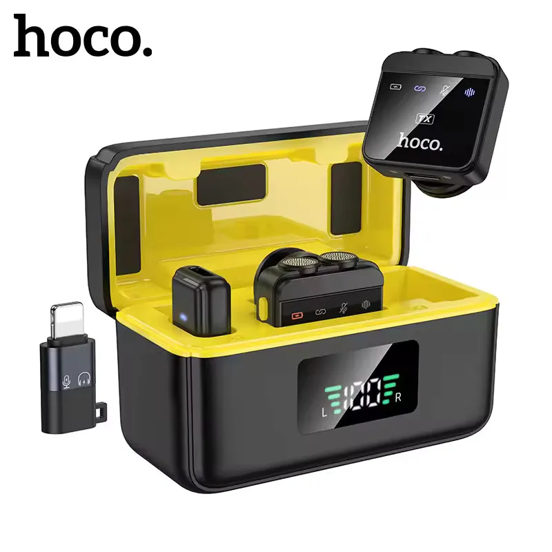 Hoco L17 Dual-Mic Magnetic Lavalier Wireless Digital Microphone (iP/Type-C)