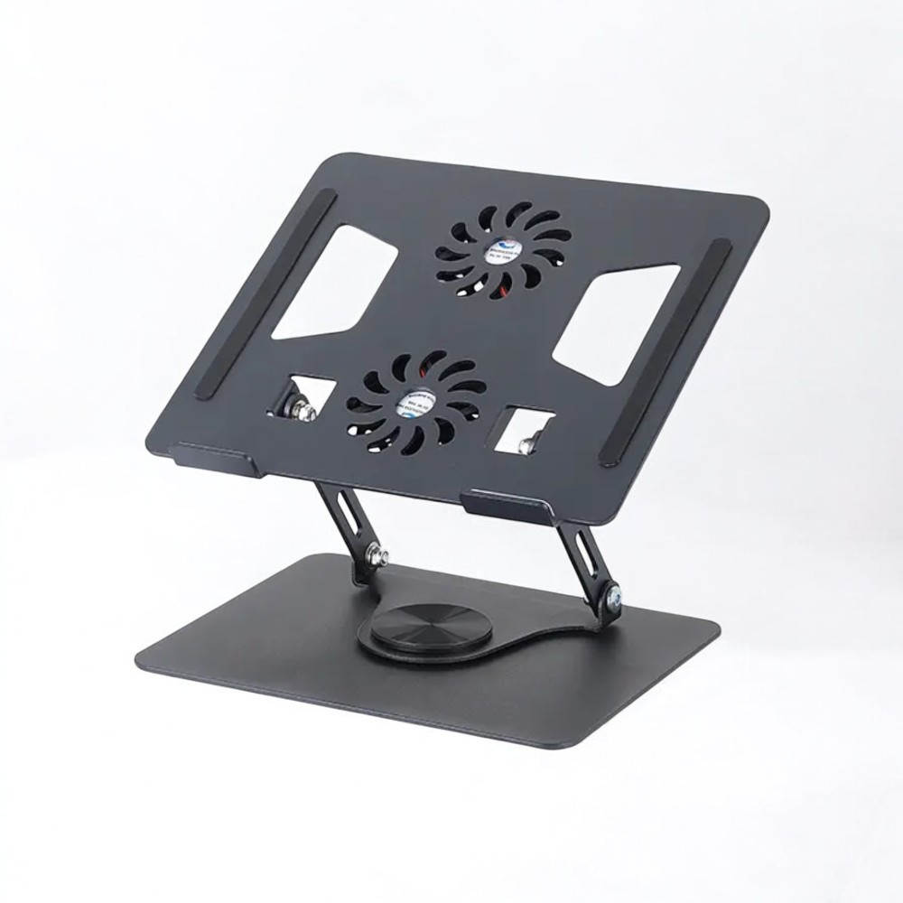 YL-906 Adjustable Aluminum Laptop Stand with Dual Cooling Fans