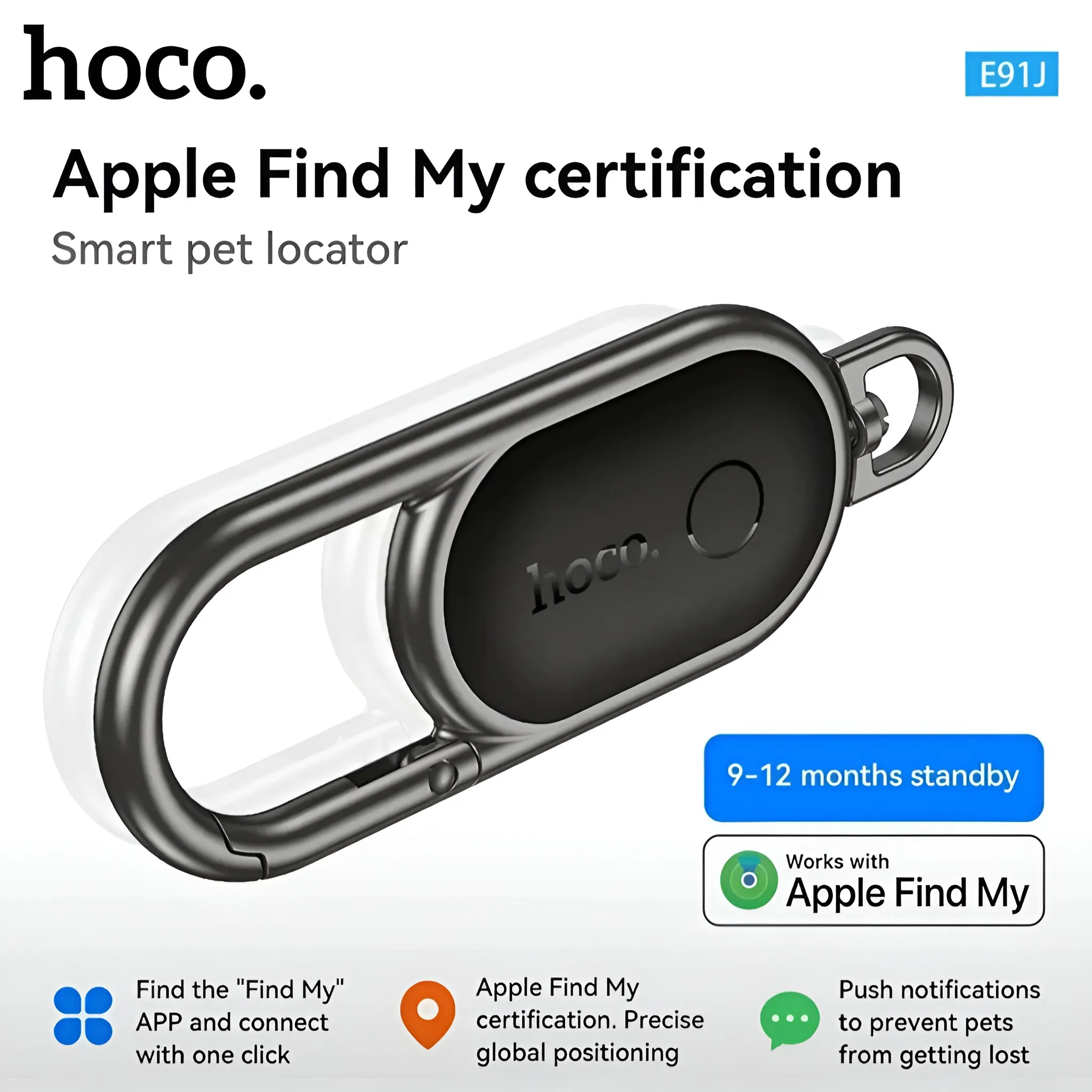 Hoco E91J Smart Anti-Lost Keychain Tracker for Apple Devices